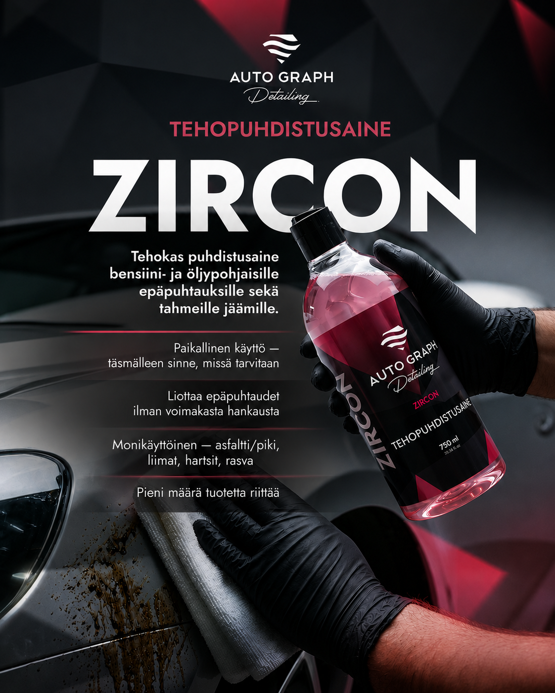 Auto Graph ZIRCON HEAVY DUTY REMOVER Pien & Liimanpoistoaine