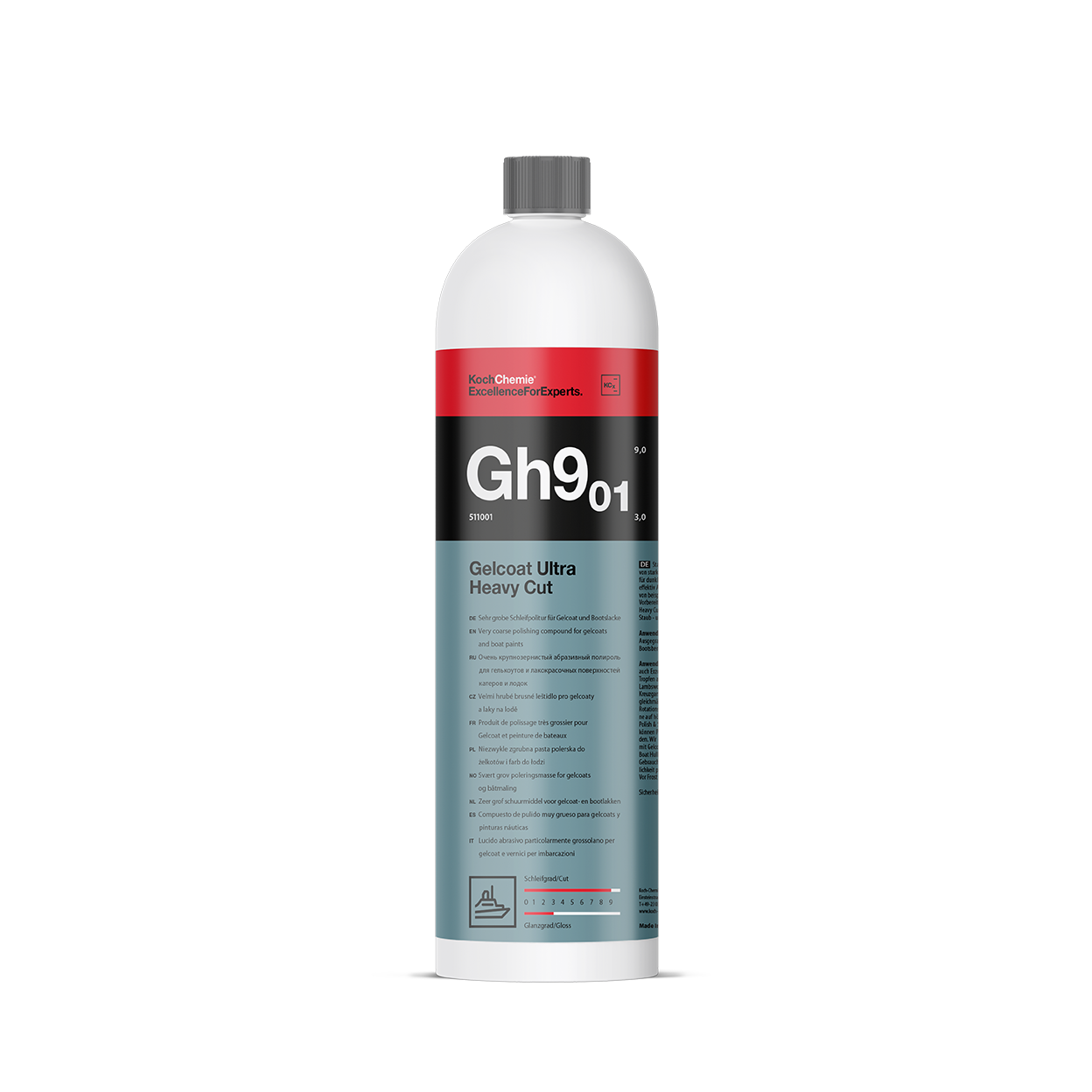 Koch-Chemie Gelcoat Ultra Heavy Cut Gh9.01 1L Veneen kiillotusaine