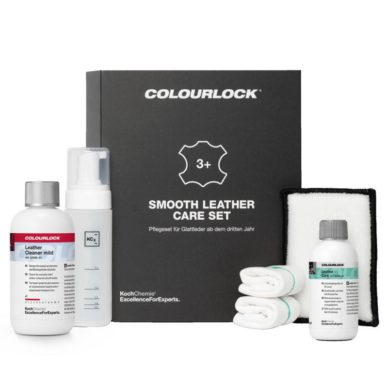 COLOURLOCK Smooth Leather Care Set Hoitosarja 3 vuotta vanhalle nahalle